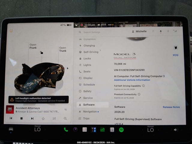 Tesla Model 3 Performance Dual Motor All-wheel Drive 2022 5YJ3E1EC5NF343290 Image 7