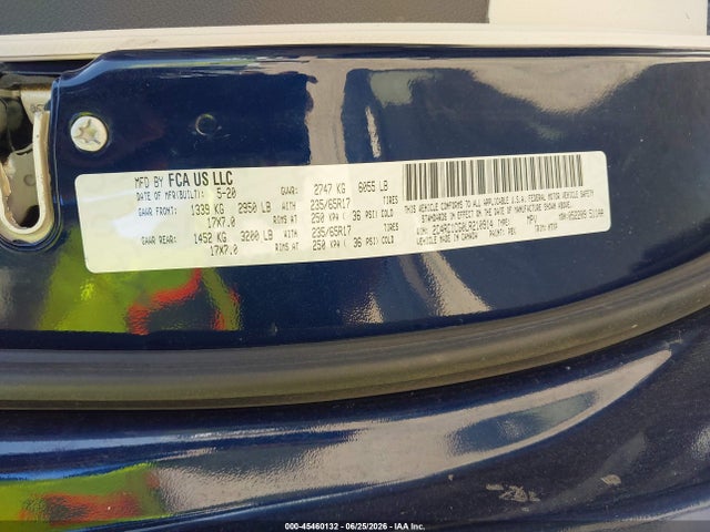2020 Chrysler Voyager Lx მანქანა იყიდება აუქციონზე, vin: 2C4RC1CG0LR210914, აუქციონის ნომერი: 45460132