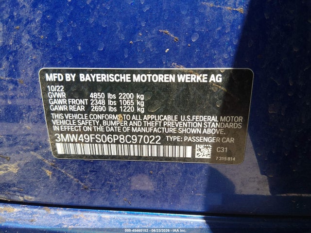 3MW49FS06P8C97022 BMW M340I