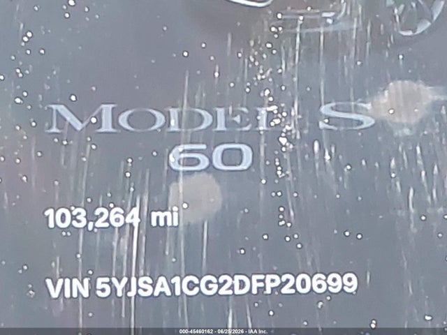 45460162 :رقم المزاد ، 5YJSA1CG2DFP20699 vin ، 2013 Tesla Model S مزاد بيع
