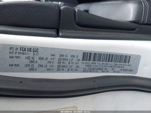 1C4RJEBG7HC920603 Jeep Grand Cherokee Limited