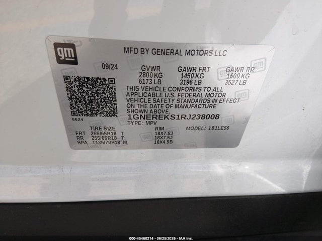 1GNEREKS1RJ238008 Chevrolet Traverse Fwd Ls