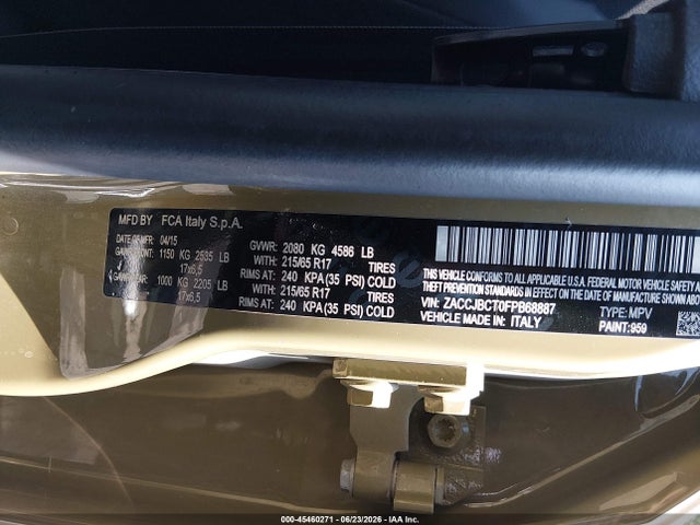 Jeep Renegade Trailhawk 2015 ZACCJBCT0FPB68887 Image 9