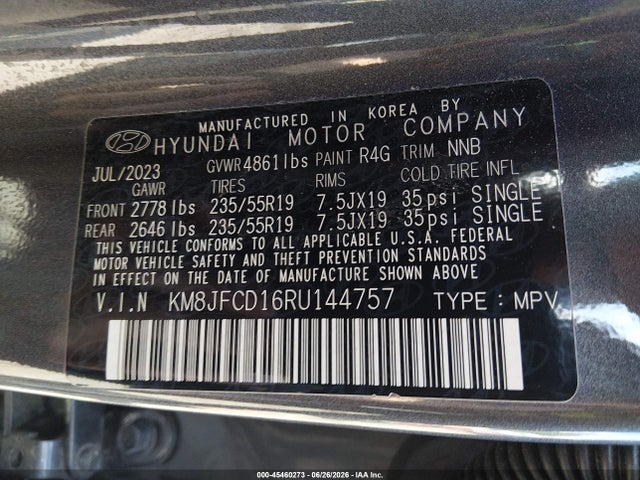 KM8JFCD16RU144757 Hyundai Tucson Hybrid N Line