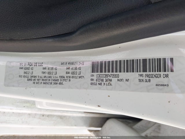 Chrysler 200 C 2015 1C3CCCCB5FN735933 Image 9