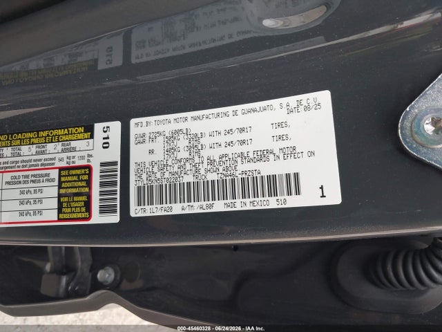 2025 Toyota Tacoma Sr მანქანა იყიდება აუქციონზე, vin: 3TYLD5KN5ST022037, აუქციონის ნომერი: 45460328