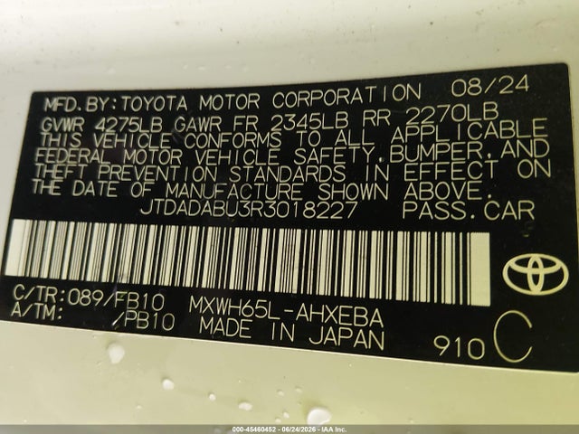 Toyota Prius Le Awd-e 2024 JTDADABU3R3018227 Image 9