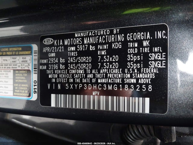 KIA Telluride Ex 2021 5XYP3DHC3MG183258 Image 9