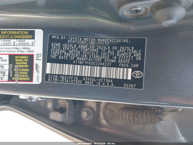 Продаж на аукціоні авто 2014 Toyota Camry Se Sport, vin: 4T1BF1FK0EU346227, номер лоту: 45460643