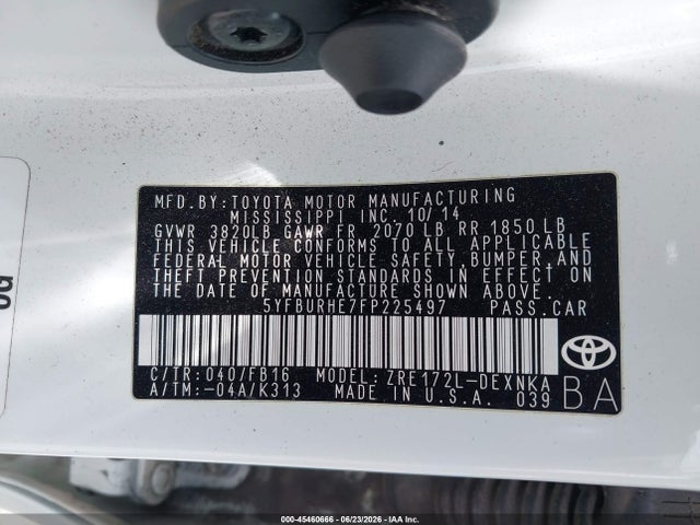 Toyota Corolla Le Plus 2015 5YFBURHE7FP225497 Image 9