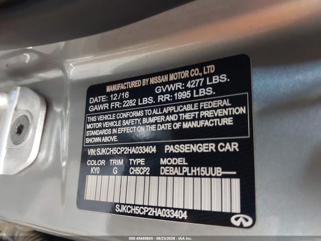 SJKCH5CP2HA033404 Infiniti QX30