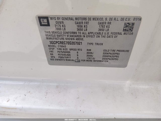 Chevrolet Silverado 1500 1lt 2014 3GCPCREC7EG357921 Image 9
