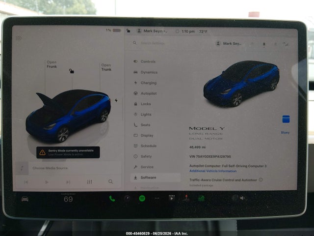 45460829 :رقم المزاد ، 7SAYGDEE9PA129795 vin ، 2023 Tesla Model Y Awd/long Range Dual Motor All-wheel Drive مزاد بيع