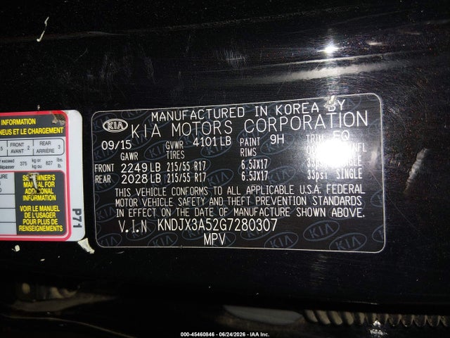 Продаж на аукціоні авто 2016 Kia Soul !, vin: KNDJX3A52G7280307, номер лоту: 45460846