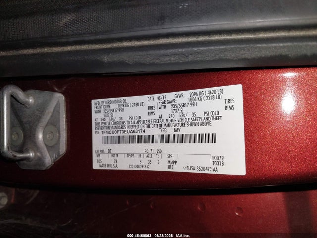 Ford ESCAPE S 2014 1FMCU0F73EUA63174 Image 9