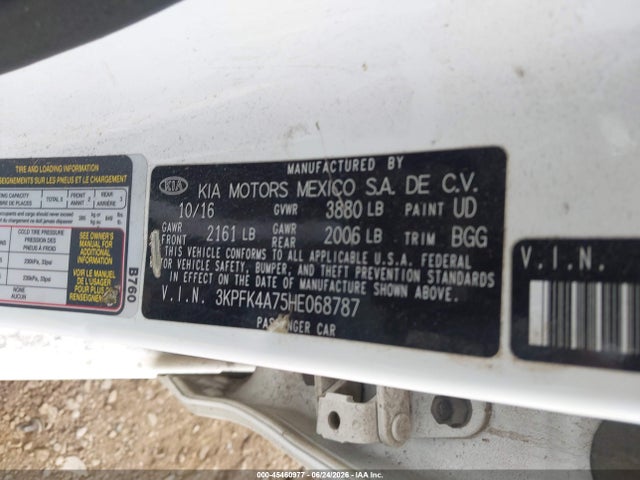 3KPFK4A75HE068787 KIA FORTE LX
