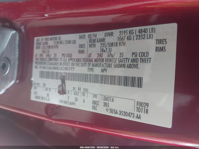 Ford Escape Titanium 2014 1FMCU9J96EUC50177 Image 9