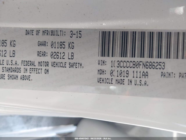 1C3CCCCB0FN686253 Chrysler 200 C