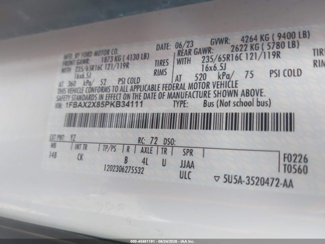 Ford Transit-350 Passenger Van Xlt 2023 1FBAX2X85PKB34111 Image 9