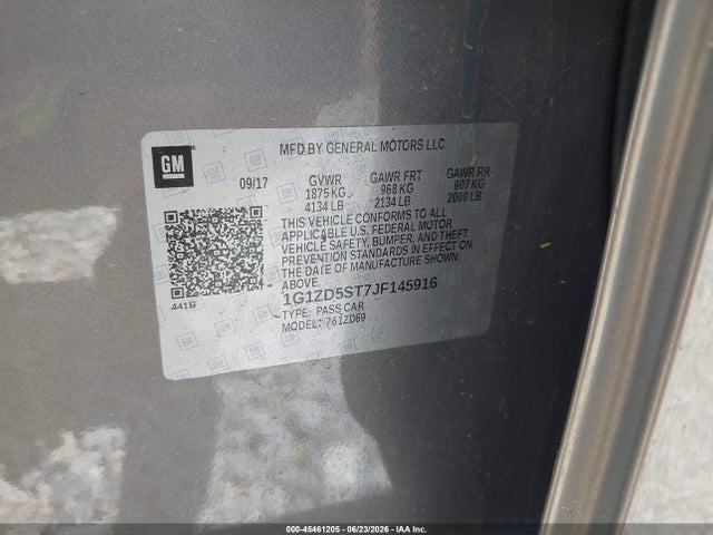 Chevrolet MALIBU LT 2018 1G1ZD5ST7JF145916 Image 9