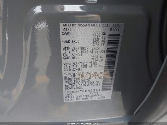 1N6ED1EK7SN642261 Nissan Frontier Pro-4x 4x4