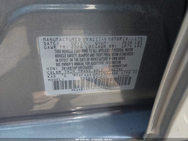 Nissan SENTRA SR 2017 3N1AB7AP1HY284620 Image 9