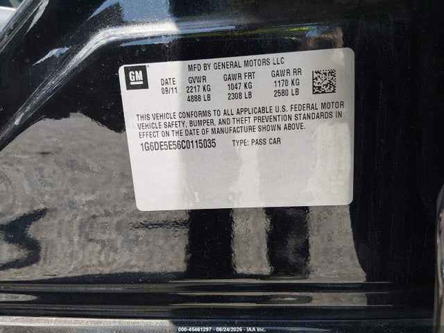 45461297 :رقم المزاد ، 1G6DE5E56C0115035 vin ، 2012 Cadillac Cts Luxury مزاد بيع