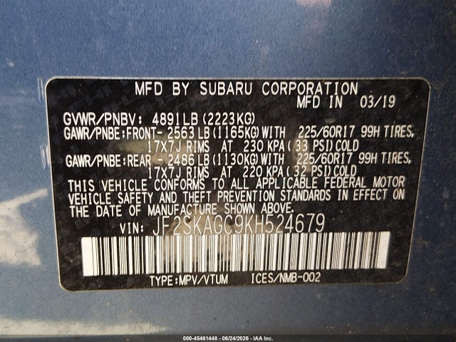 Subaru Forester Premium 2019 JF2SKAGC9KH524679 Image 9