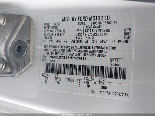 Ford Transit Connect Xl 2022 NM0LS7S25N1523415 Image 9
