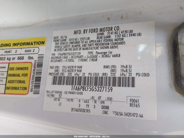 1FA6P8CF5G5327159 Ford Mustang Gt/gt Premium