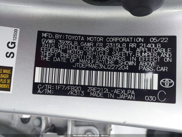 Toyota COROLLA LE 2022 JTDEPMAE3NJ227204 Image 9