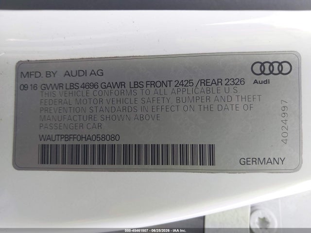 Audi A3 Sportback E-tron Premium Plus 2017 WAUTPBFF0HA058080 Image 9