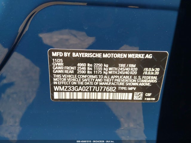 2026 Mini Countryman John Cooper Works მანქანა იყიდება აუქციონზე, vin: WMZ33GA02T7U77682, აუქციონის ნომერი: 45461510