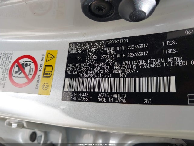 45461546 :رقم المزاد ، JTJBARBZ5K2182871 vin ، 2019 Lexus Nx 300 مزاد بيع