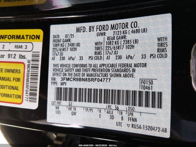 Ford Bronco Sport Big Bend 2025 3FMCR9BN8SRF04777 Image 9
