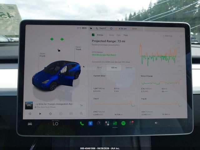 Продажа на аукционе авто 2025 Tesla Model Y Long Range Dual Motor All-wheel Drive, vin: 7SAYGAEE1SF277952, номер лота: 45461566