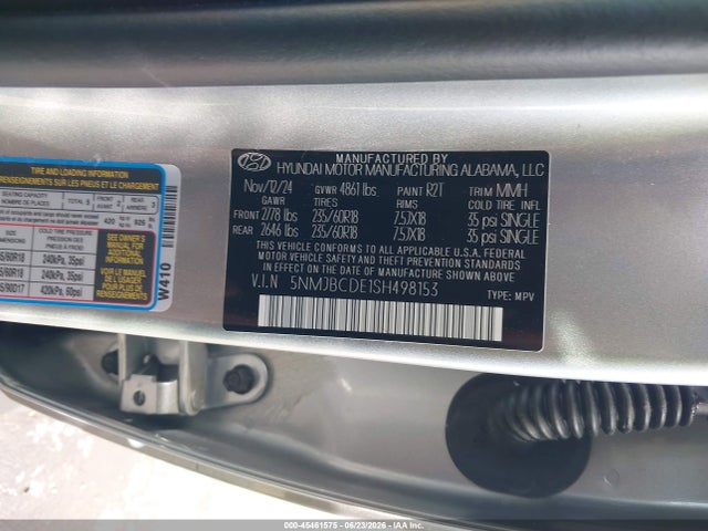 Hyundai TUCSON SEL 2025 5NMJBCDE1SH498153 Image 9