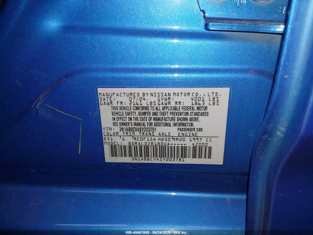 Nissan SENTRA SV 2025 3N1AB8CV4SY203781 Image 9