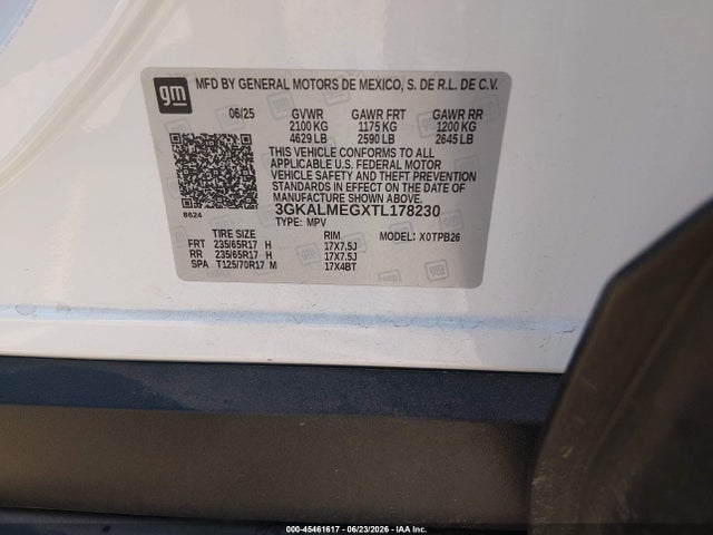 GMC Terrain Fwd Elevation 2026 3GKALMEGXTL178230 Image 9