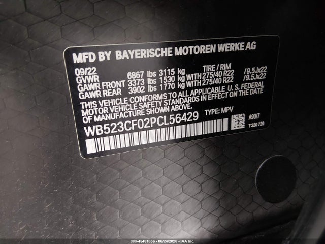 BMW Ix Xdrive50 2023 WB523CF02PCL56429 Image 9