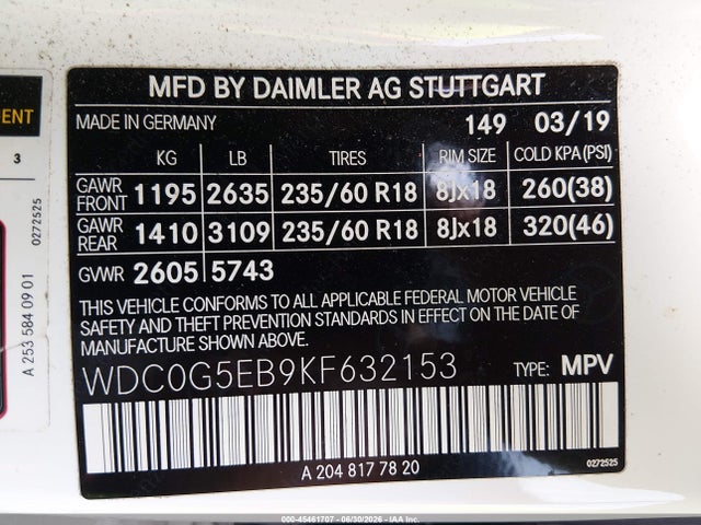 Продажа на аукционе авто 2019 Mercedes-benz Glc 350e 4matic, vin: WDC0G5EB9KF632153, номер лота: 45461707