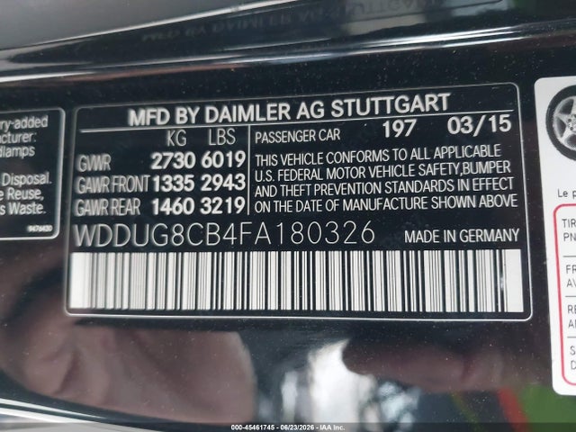 WDDUG8CB4FA180326 Mercedes-Benz S 550