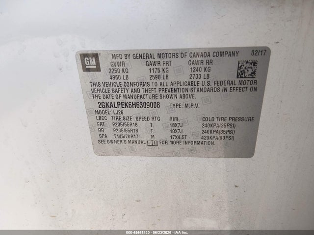 GMC Terrain Slt 2017 2GKALPEK6H6309008 Image 9