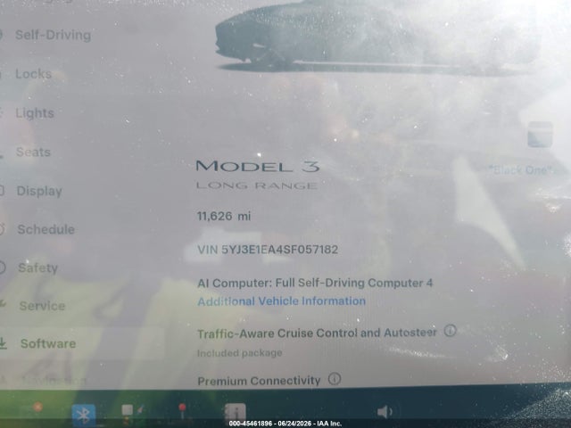 Продаж на аукціоні авто 2025 Tesla Model 3 Long Range Rear-wheel Drive/standard Rear-wheel Drive, vin: 5YJ3E1EA4SF057182, номер лоту: 45461896