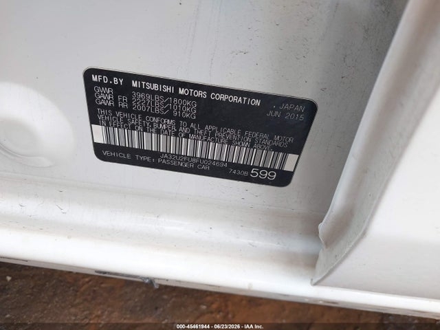 Продаж на аукціоні авто 2015 Mitsubishi Lancer Es, vin: JA32U2FU8FU024694, номер лоту: 45461944