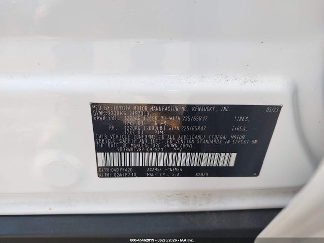 Продажа на аукционе авто 2023 Toyota Rav4 Hybrid Xle, vin: 4T3RWRFV8PU093921, номер лота: 45462019