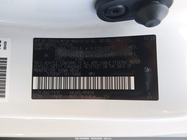 Toyota SIENNA LE 2024 5TDBSKFC1RS116866 Image 9