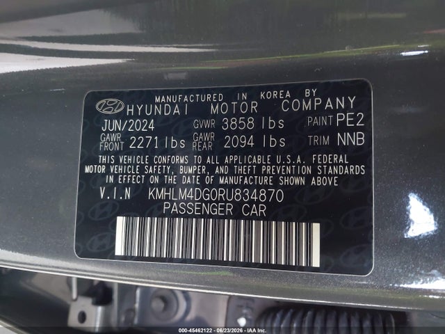 Hyundai ELANTRA SEL 2024 KMHLM4DG0RU834870 Image 9