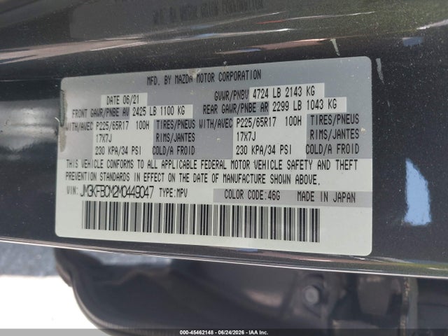 Mazda Cx-5 Touring 2021 JM3KFBCM2M0449047 Image 9