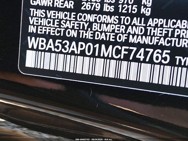 BMW 430I 2021 WBA53AP01MCF74765 Image 9